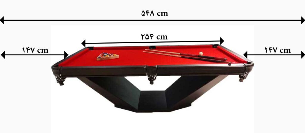 ابعاد میز بیلیارد